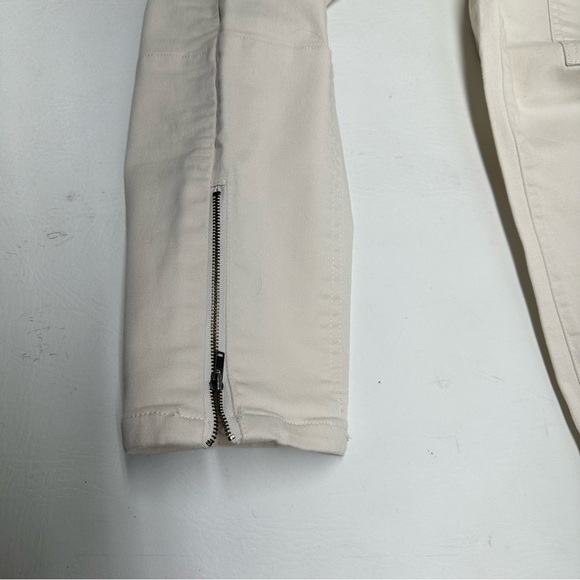 SUNDANCE Women’s Cream zippers Straight-Leg Pants size 10 - Picture 8 of 10